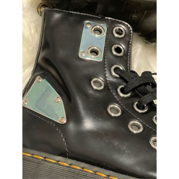 Not for sale***Dr. Martens Jadon max Rebel platform metal leather boots 8 - Picture 6 of 12